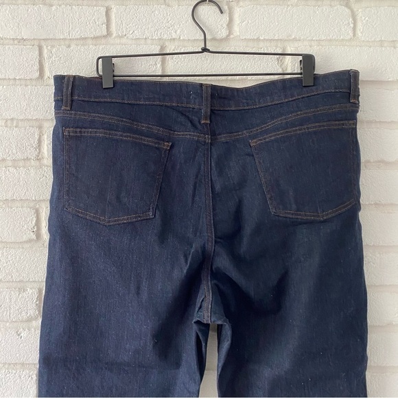 Eileen Fisher Jeans Slim Straight Blue Dark Wash Organic Cotton Blend Size 18 - Picture 5 of 9
